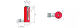 Hi-force  Cilindro De Simple Efecto Multifuncional Hss256