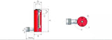 Hi-force Cilindro De Simple Efecto Multifuncional Hss102